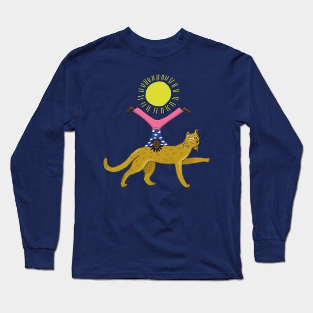 Lion grrrl Long Sleeve T-Shirt by lindsaygrime